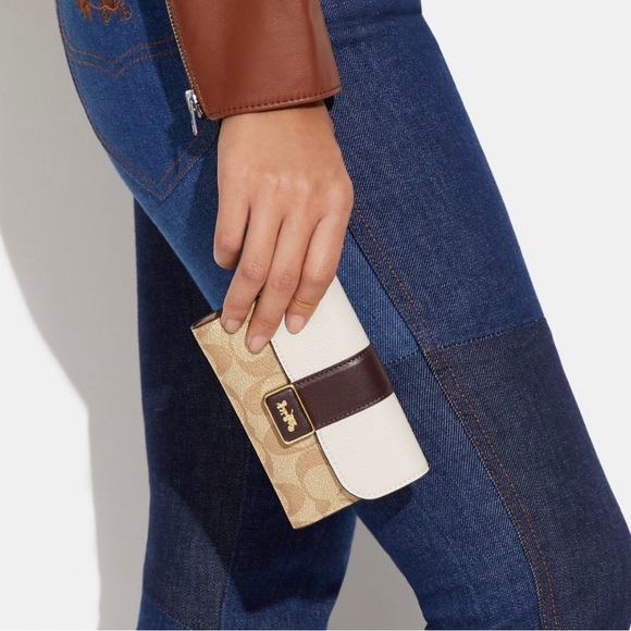 Coach Bags Medium Grace Wallet In Signature Canvas Poshmark